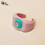 Vintage Geometric Resin Wide Bracelet for Women