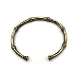 Antique Brass Metal Bamboo Bracelet Cuff Bangle Women Punk Bangles