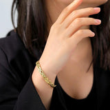Skyrim Twist Weave Cuff Bracelet Stainless Steel Open Bangle Jewelry Gift