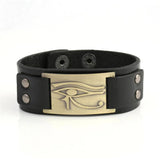 Skyrim Egyptian Eye of Ra Horus Udjat Leather Bracelet