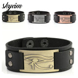 Skyrim Egyptian Eye of Ra Horus Udjat Leather Bracelet