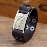 Skyrim Egyptian Eye of Ra Horus Udjat Leather Bracelet