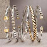 Stackable Bangle Cuff 316L Stainless Steel Bracelet