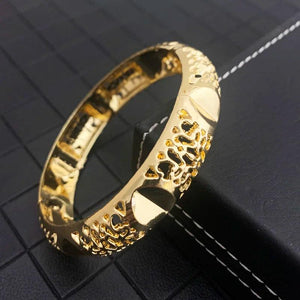 Middle East Crystal Arabic Bridal Cuff Bracelet