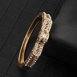 Middle East Crystal Arabic Bridal Cuff Bracelet