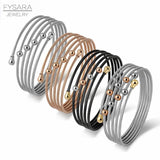 Stainless Steel Charm Cuff Bracelets