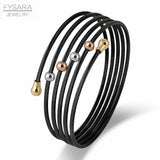 Stainless Steel Charm Cuff Bracelets
