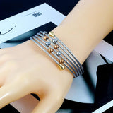 Stainless Steel Charm Cuff Bracelets