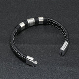 Braided Men's Leather Bracelet Vintage Punk Jewelry