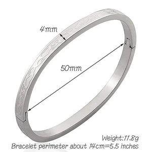 Stainless Steel Love Graphic Bangle for Woman Bracelet Gift