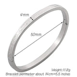 Stainless Steel Love Graphic Bangle for Woman Bracelet Gift