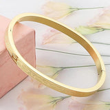 Stainless Steel Love Graphic Bangle for Woman Bracelet Gift