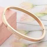 Stainless Steel Love Graphic Bangle for Woman Bracelet Gift