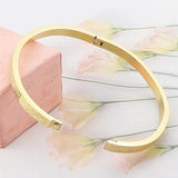 Stainless Steel Love Graphic Bangle for Woman Bracelet Gift