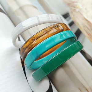 Japanese Multi-color Acrylic Resin Bangles Jade Bracelet