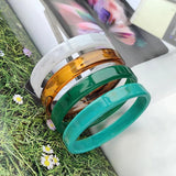 Japanese Multi-color Acrylic Resin Bangles Jade Bracelet