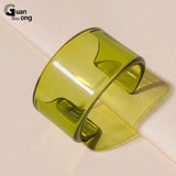 Acrylic Wide Bangles Open Bracelet for Women