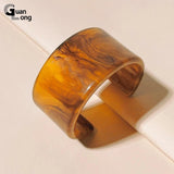 Acrylic Wide Bangles Open Bracelet for Women