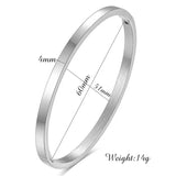 Stackable Thin Round Bangle Bracelet for Women