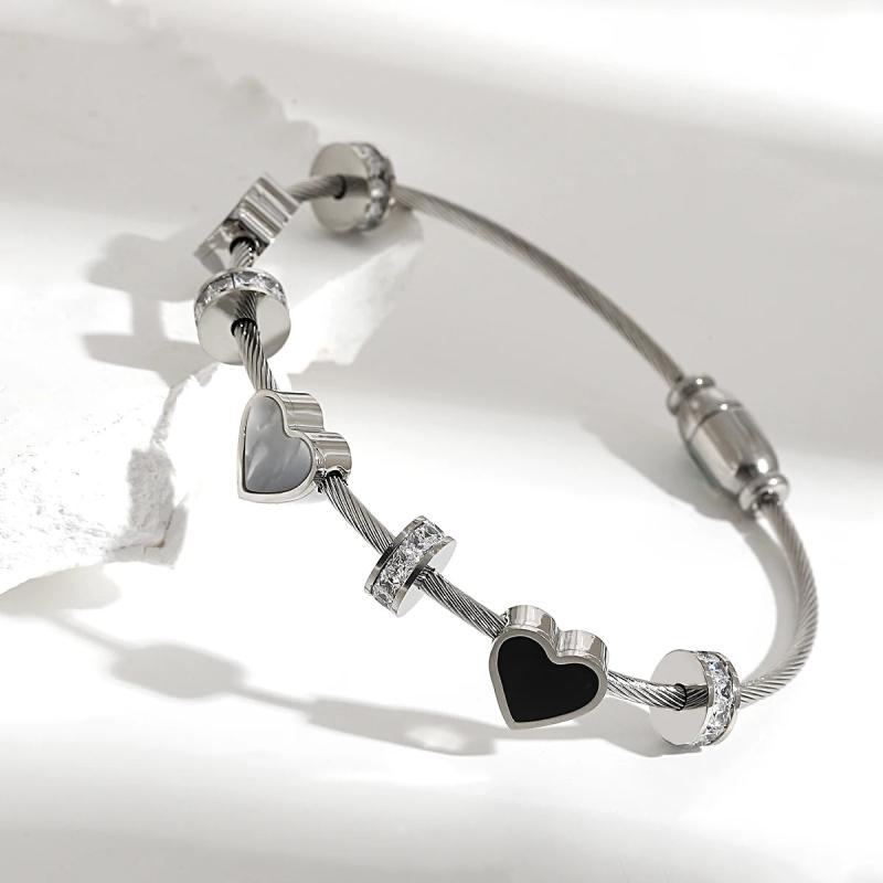 Stainless Steel Geometric Bangle Bracelet Waterproof