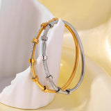 Stainless Steel Geometric Bangle Bracelet Waterproof