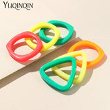 Geometric Acrylic Resin Bangles Green Bracelets for Women