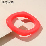 Geometric Acrylic Resin Bangles Green Bracelets for Women