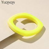 Geometric Acrylic Resin Bangles Green Bracelets for Women