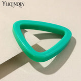 Geometric Acrylic Resin Bangles Green Bracelets for Women