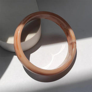 Autumn Tortoiseshell Glitter Resin Bracelet Geometric Round Hand Accessories