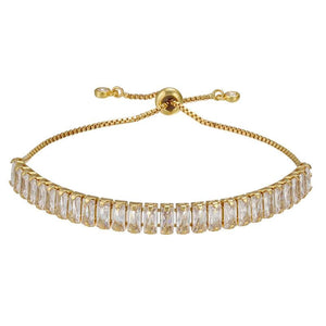 Rainbow CZ Crystal Women Bracelet Adjustable Party Jewelry