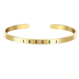 Engraved Rune Bracelet Good Luck Money Charm Love Bangle Cuff Stainless Steel