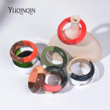 Colourful Geometric Resin Acrylic Bangle for Women
