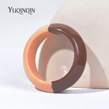 Colourful Geometric Resin Acrylic Bangle for Women