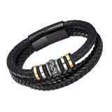 Woven Leather Wrap Bracelet Multilayer Braided Rope