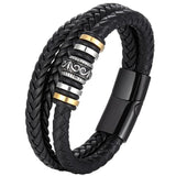 Woven Leather Wrap Bracelet Multilayer Braided Rope