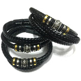 Woven Leather Wrap Bracelet Multilayer Braided Rope
