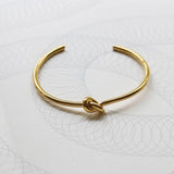 Silver Knot Opening Bangle for Women - Geometric Bangles