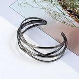 Silver Hollow Geometric Indian Jewelry Femme Vintage Bangles
