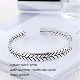 Foxanry Silver Serpentine Bangles & Bracelet Vintage Weaving Bracelet