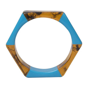 Colorful Acrylic Geometric Bracelet Bangles Resin Wide Cuff Bangles for Women