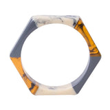 Colorful Acrylic Geometric Bracelet Bangles Resin Wide Cuff Bangles for Women