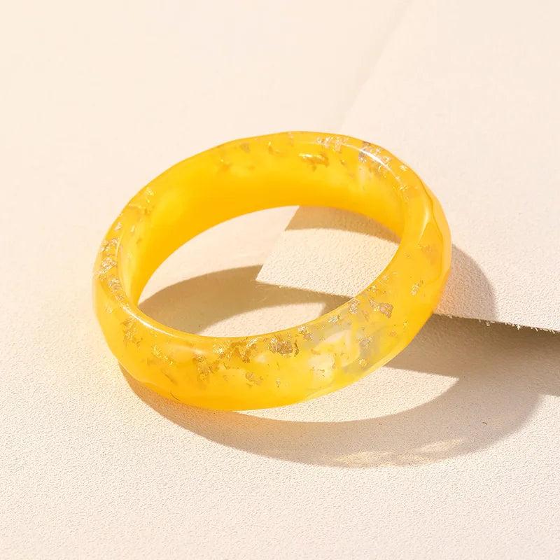 Colorful Round Resin Bangle Bracelets for Women