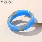 Colorful Round Resin Bangle Bracelets for Women