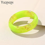 Colorful Round Resin Bangle Bracelets for Women