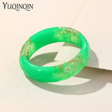 Colorful Round Resin Bangle Bracelets for Women