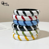 Colorful Acrylic Cuff Bangles for Women Geometric Bracelets Bangle