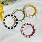 Colorful Acrylic Cuff Bangles for Women Geometric Bracelets Bangle