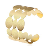 Wide Geometric Punk Cuff Bracelet Bangle for Women