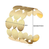 Wide Geometric Punk Cuff Bracelet Bangle for Women